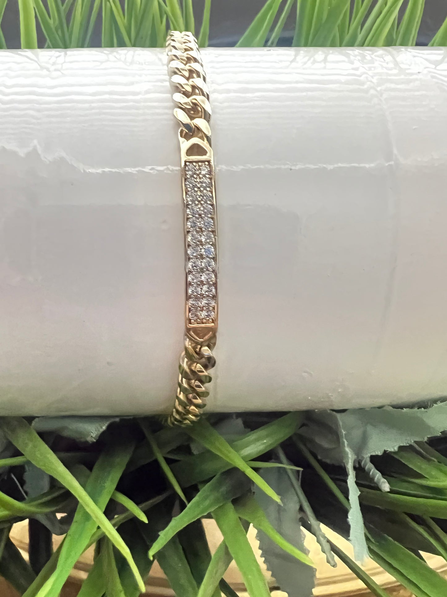 Brazalete Placa Diamantada Small