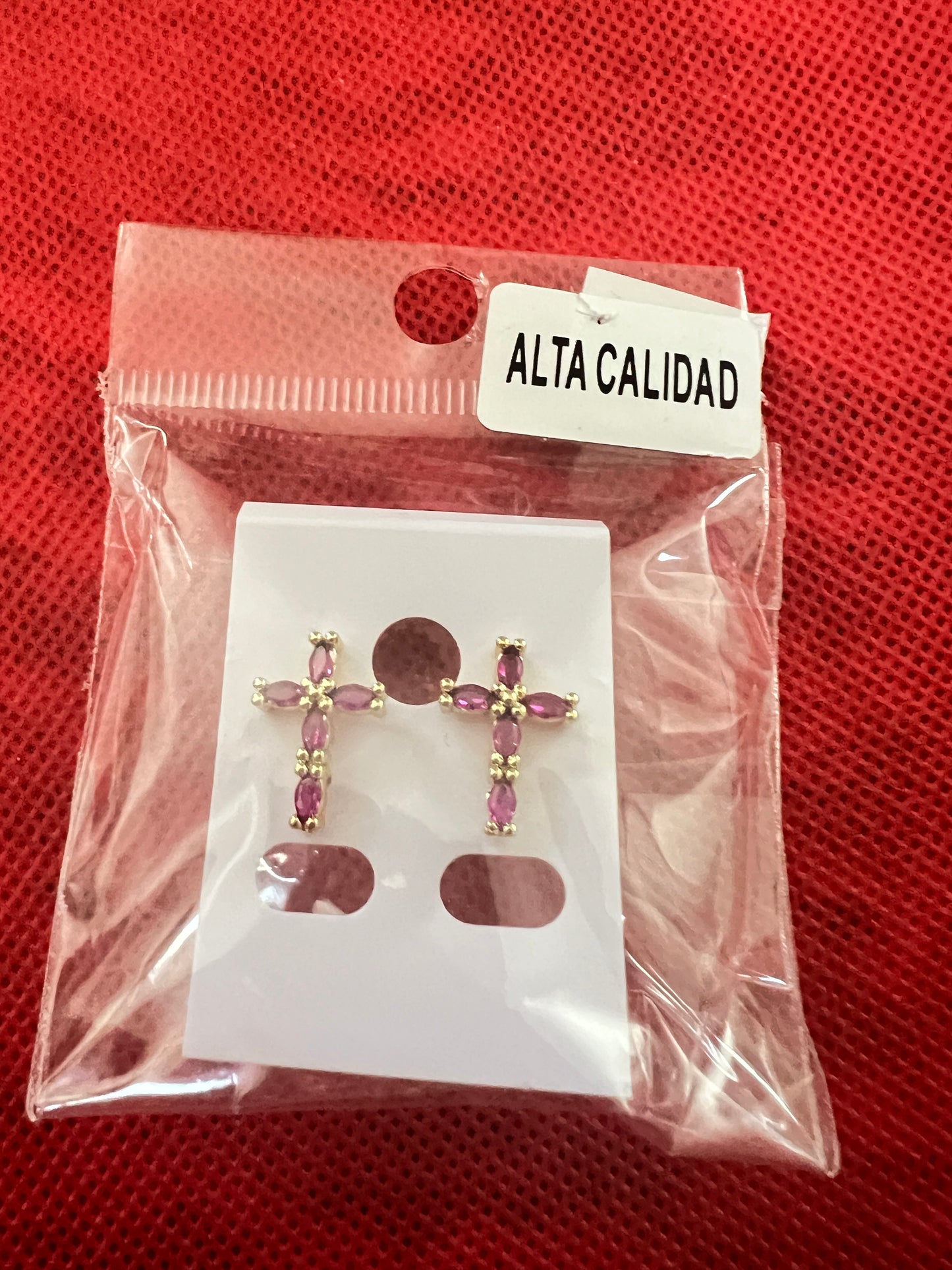 Aretes Cruz Alta Calidad