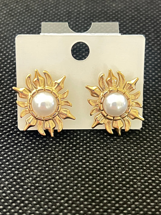 Aretes Sol Perla