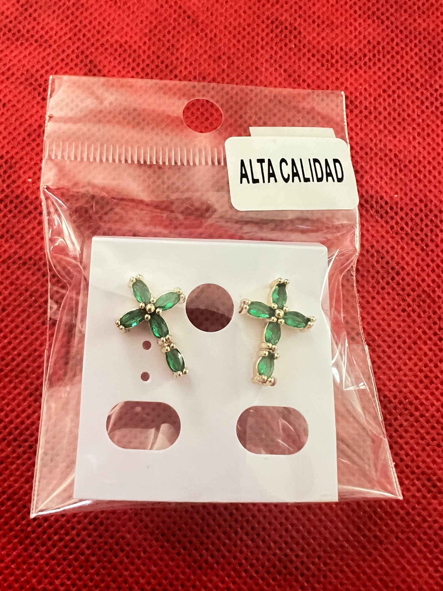 Aretes Cruz Alta Calidad