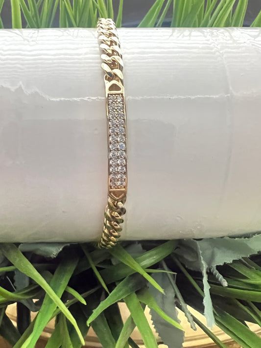 Brazalete Placa Diamantada Small