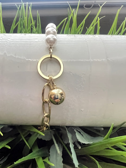 Brazalete paperclip, perla, Balin