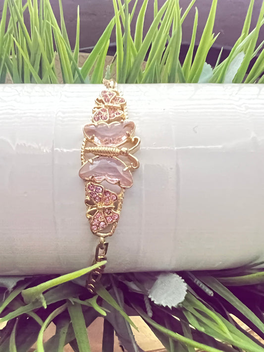 Brazalete Mariposa Rosa