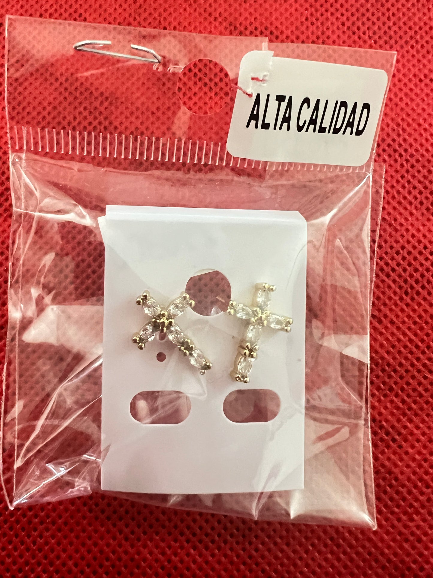 Aretes Cruz Alta Calidad