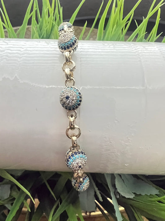 Brazalete Rolo con balin mosanite