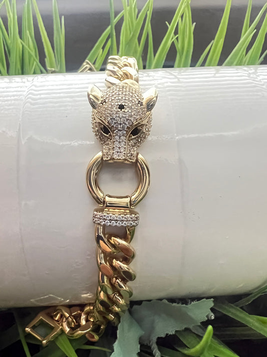 Brazalete Jaguar Diamantado