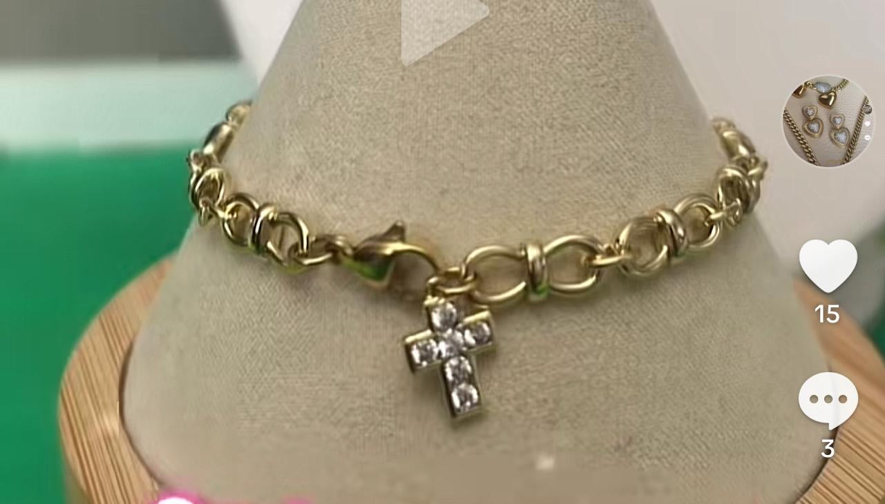 Brazalete infinito con cruz
