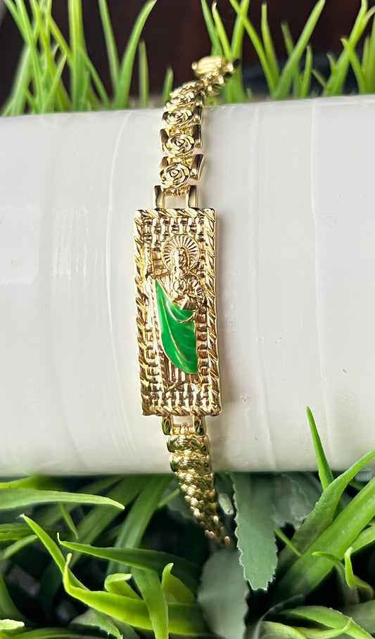Brazalete San Judas Manto Verde