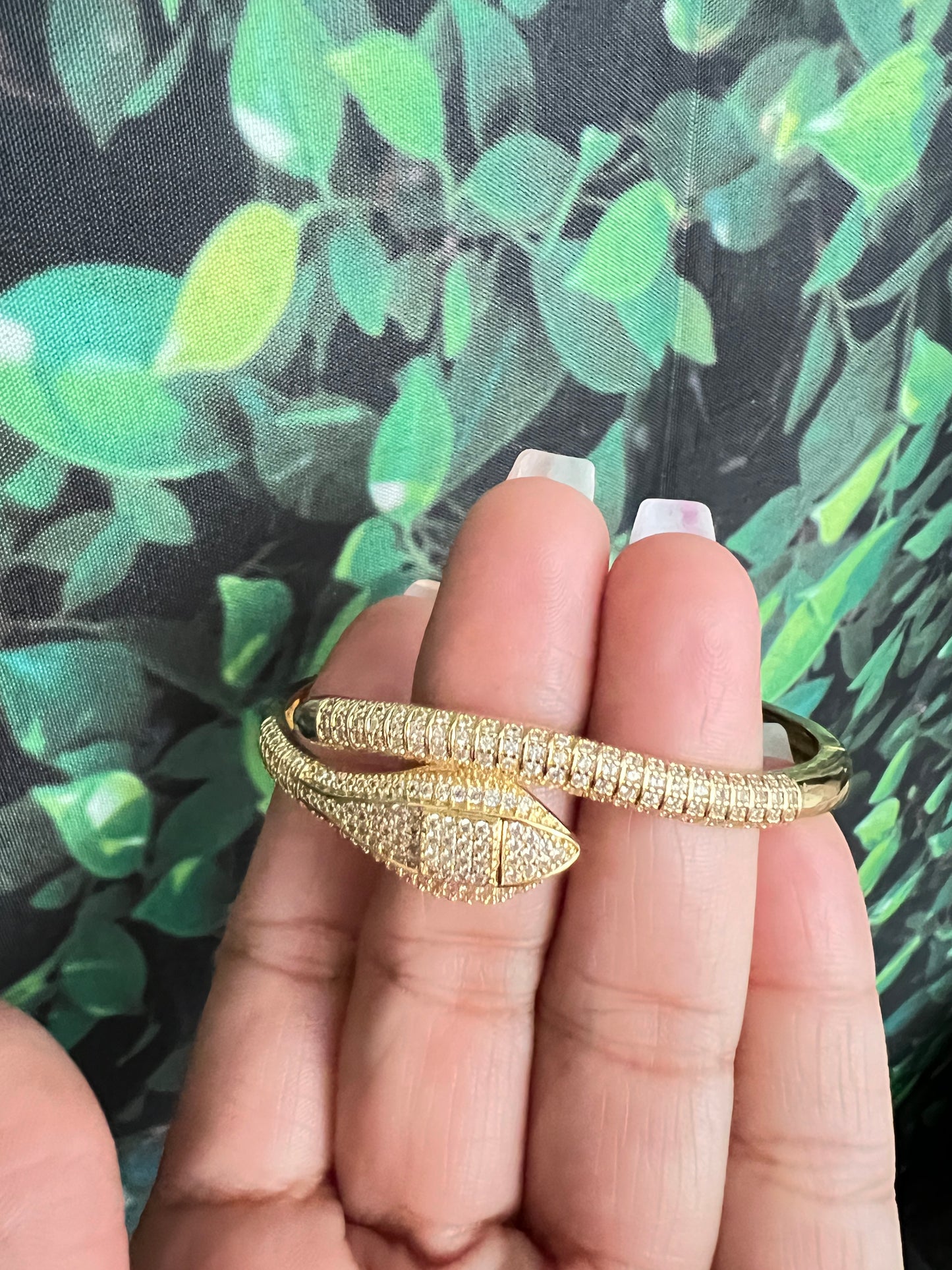 Diamond Serpent Bangle