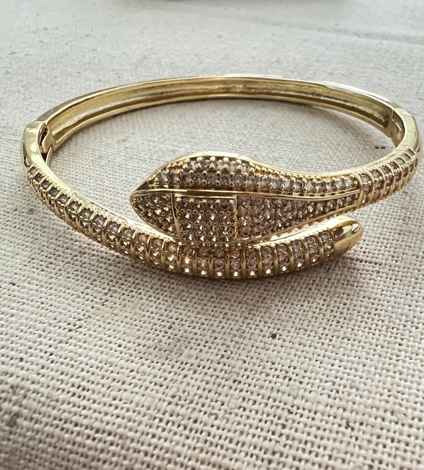 Diamond Serpent Bangle