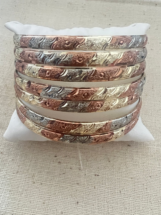 Three Golds Weekly Bangles