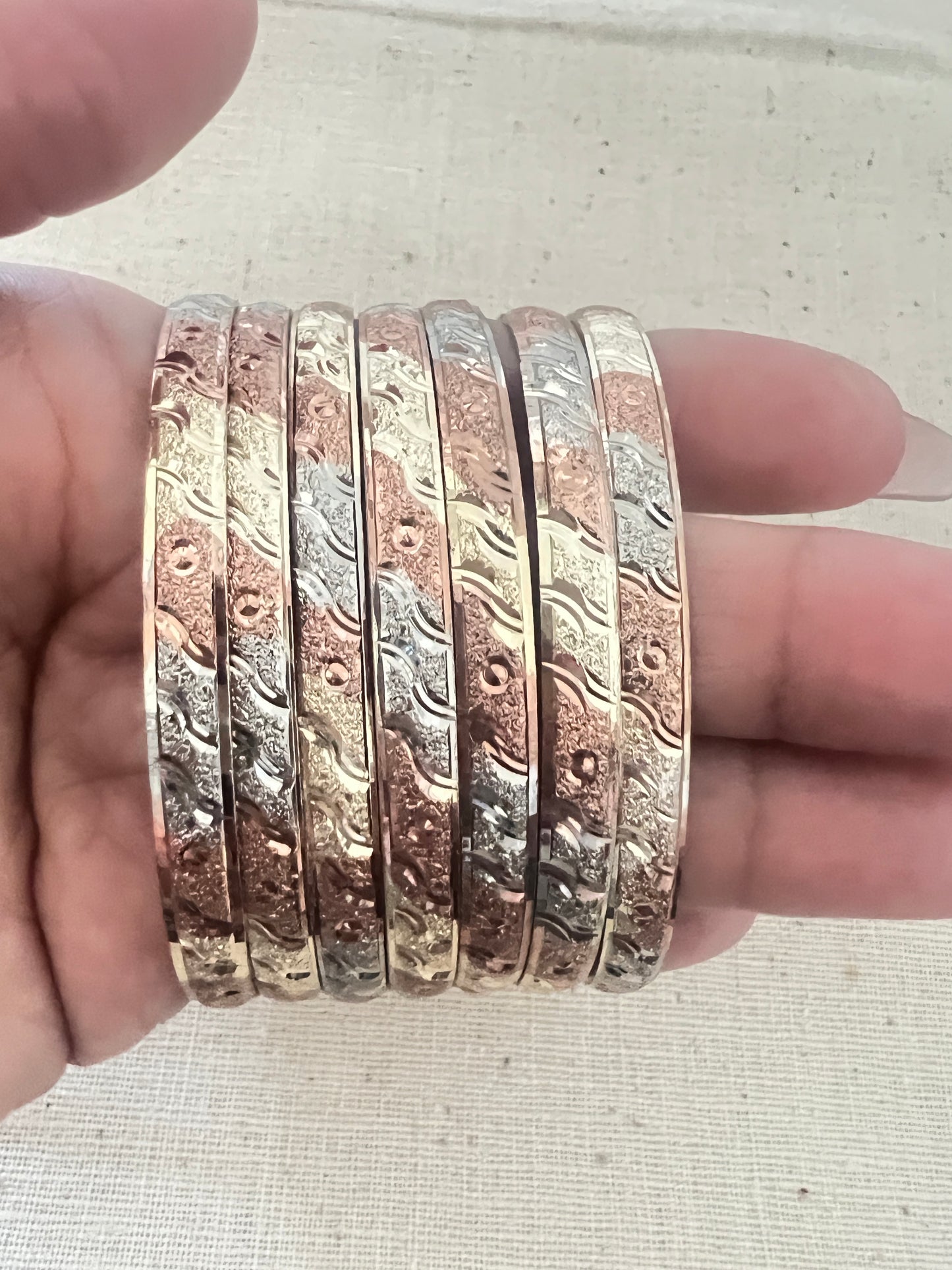 Three Golds Weekly Bangles