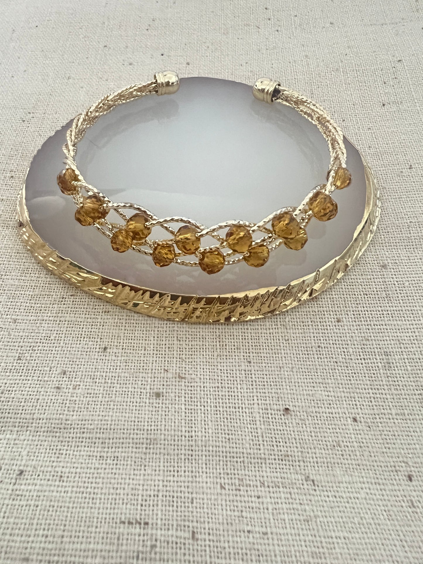 Amber Crystals Bangle